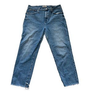 Madewell jeans The Perfect Vintage Jean size 32 straight leg raw hem high rise